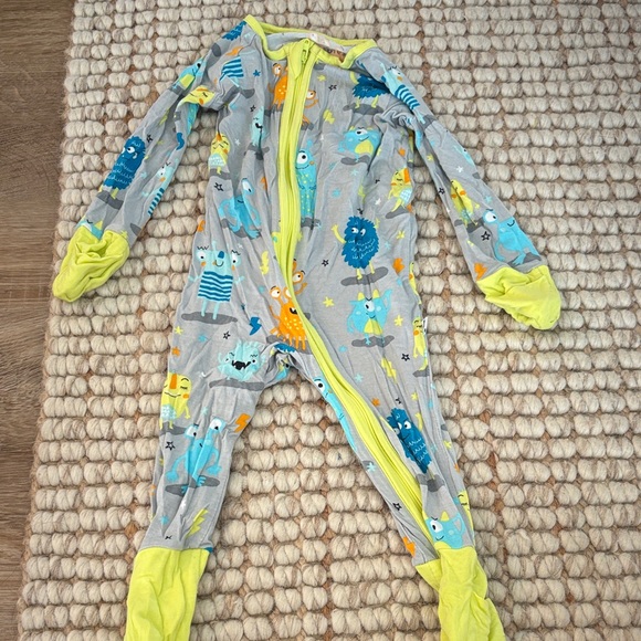 Little Sleepies 3-6 Month Monster Print - Picture 1 of 1